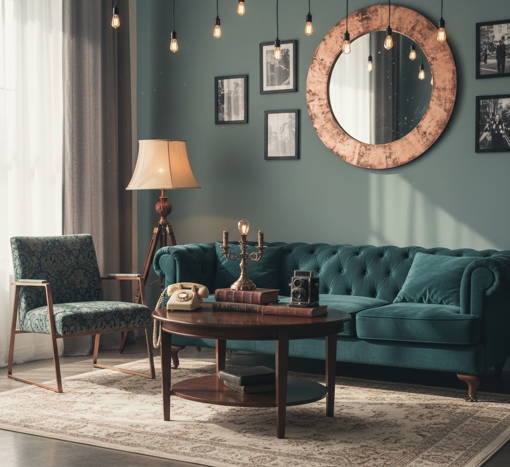 Vintage styled photography setup