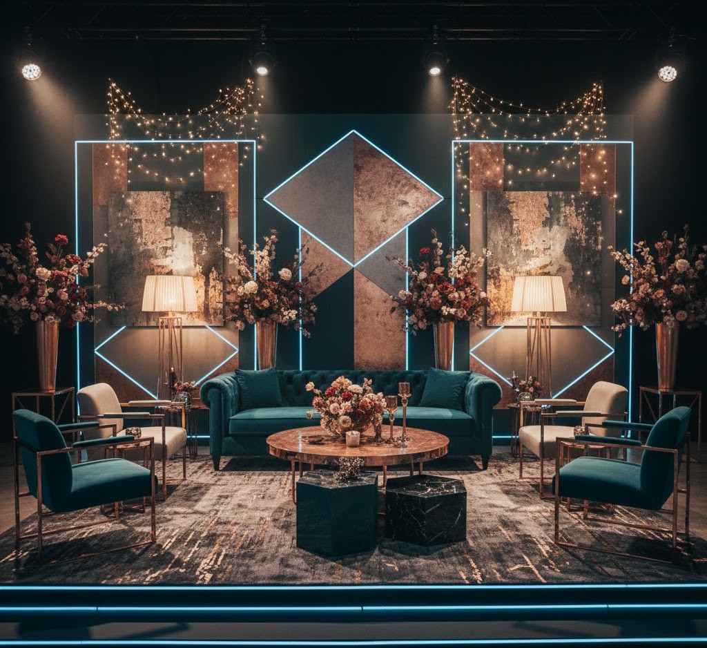 Luxury event photo zone