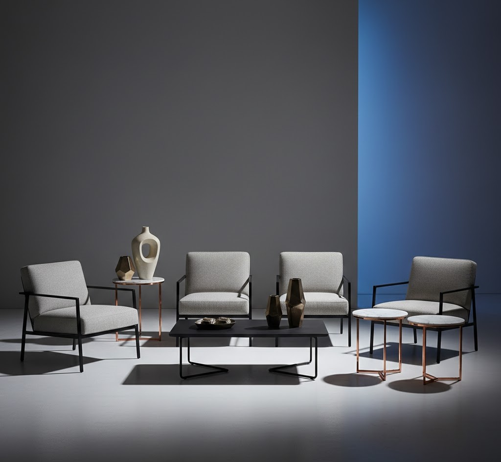 Modern furniture pieces